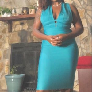 BEBE
Bandage Bodycon Dress, plunge neck